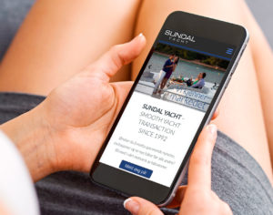 Sundal yacht webdesign mobil av cicero
