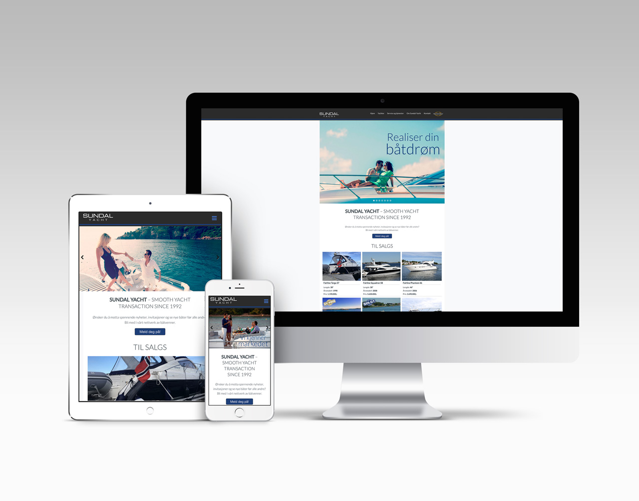 Sundal yacht webdesign